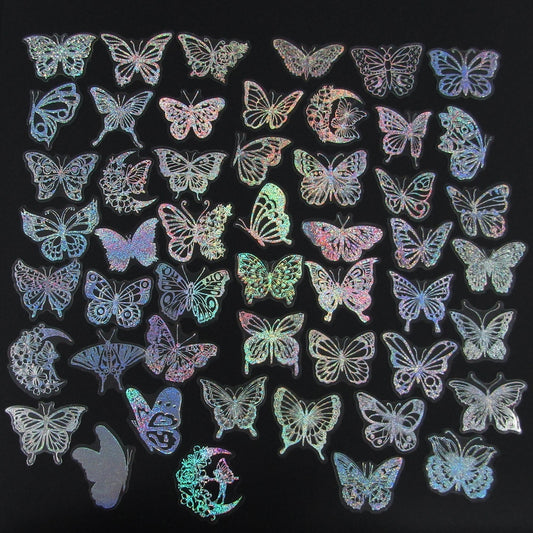 100pcs PET Butterflies Sticker Bundle Scrapbook Cards Junk Journal Laptop Phones