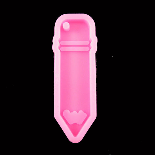 Teacher Back to School Pencil Pendant Keychain Silicone Mould for Epoxy Resin