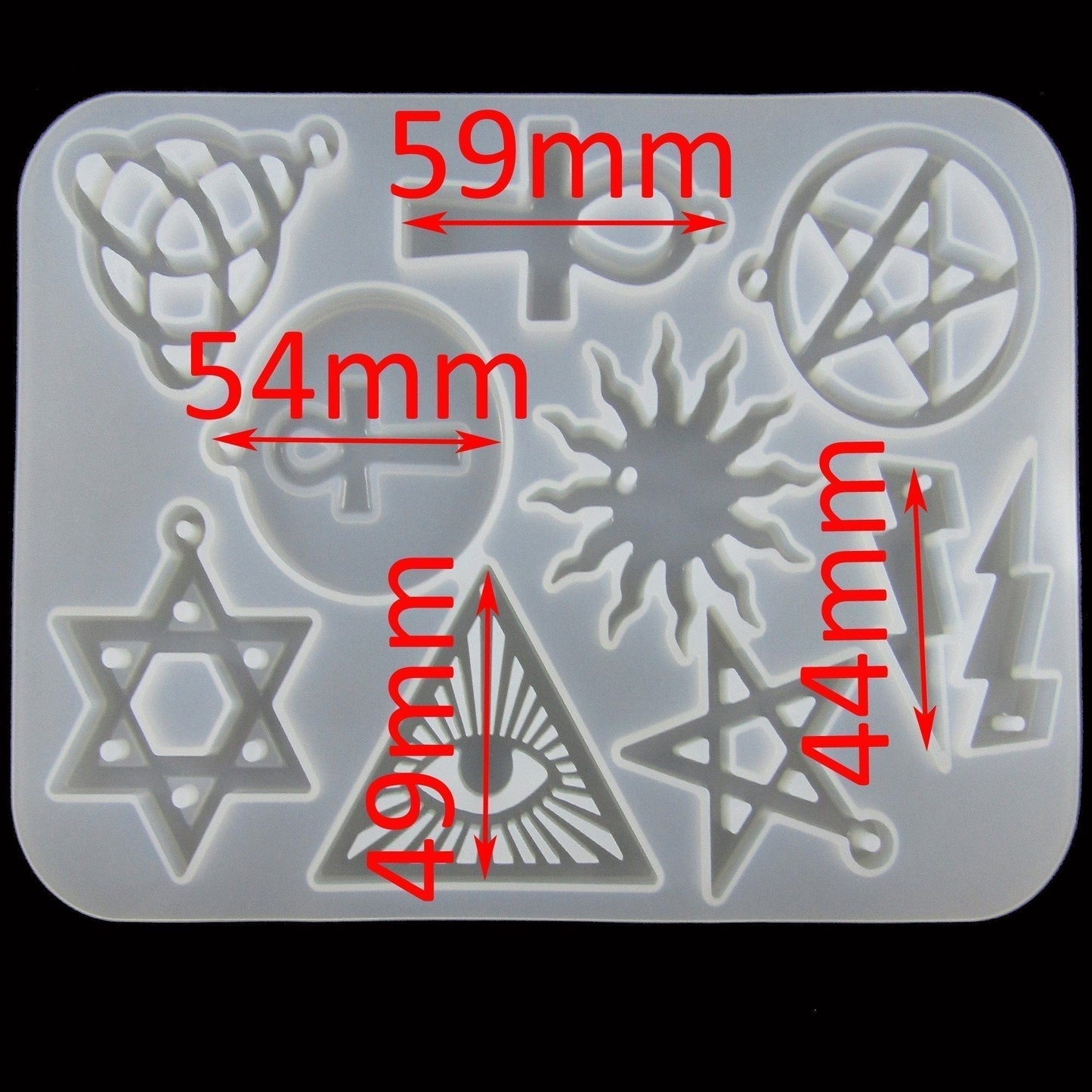 Mixed Wicca Theme Pendants Silicone Mould for Epoxy Resin