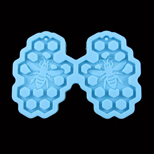 Honeycomb Bee Pendant Earring Silicone Mould for Epoxy Resin
