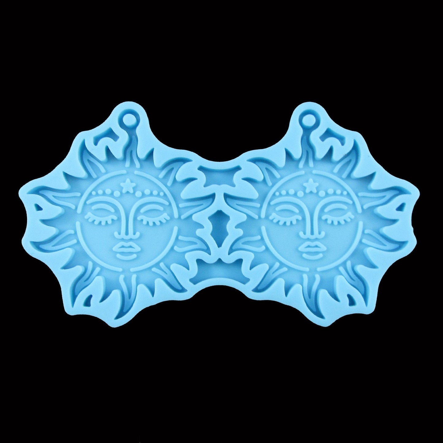 Solar Sun Face Pendant Earring Silicone Moulds for Epoxy Resin
