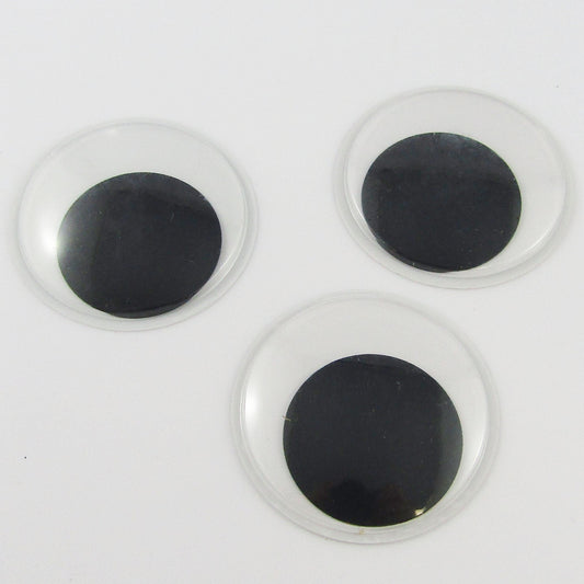 10pcs (5pair) 50mm Flat Back Glue on Wiggly Google Eyes Plastic Kids Craft