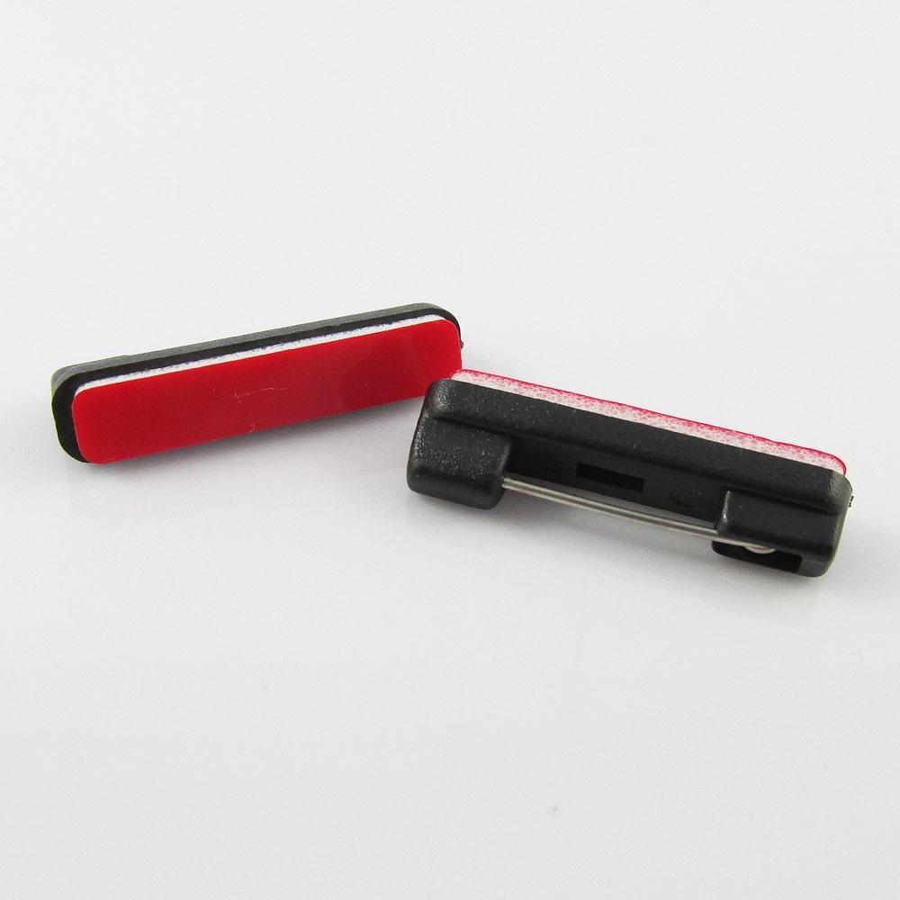 Bulk 20pk DIY Bar Pin Brooch Finding with Adhesive Base Acrylic Select Size
