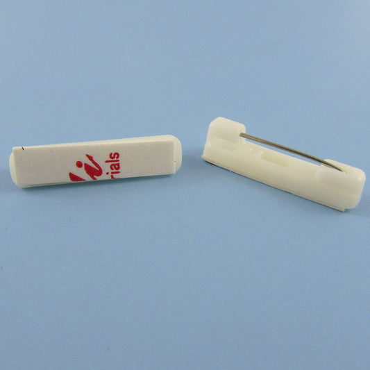 Bulk 20pk DIY Bar Pin Brooch Finding with Adhesive Base Acrylic 22mm