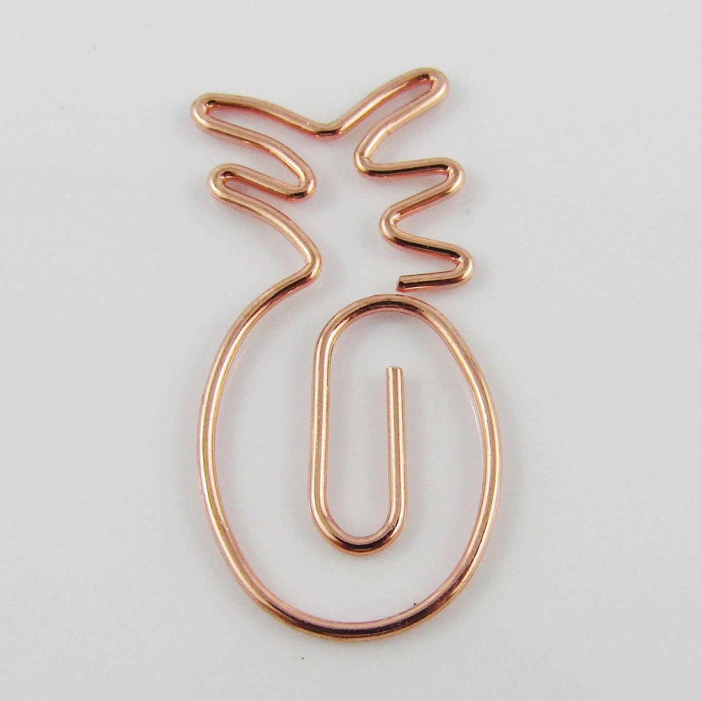 6pcs Rose Gold Pineapple Paper Clip Photo Clip 32x15mm Journal Scrapbook etc