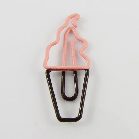 6pcs Ice Cream Novelty Paper Clip Photo Clip 14x33mm Journal Scrapbook