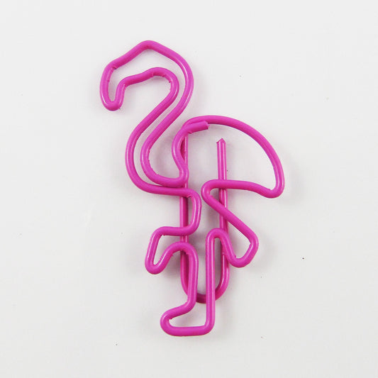 6pcs Pink Flamingo Bird Novelty Paper Clip Photo Clip 41x26mm Journal Scrapbook