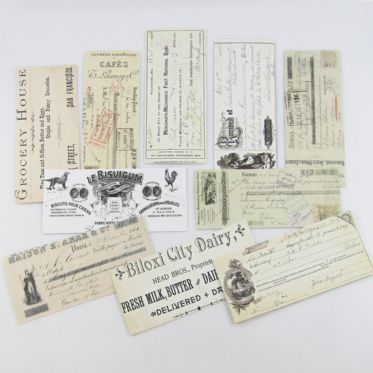 30pc Tickets & Tags Retro Scrapbook Papers Cards Junk Journal Ephemera 91x40mm
