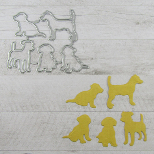 Puppy Dogs Cutting Die Carbon Steel Scrapbooking Card Making etc