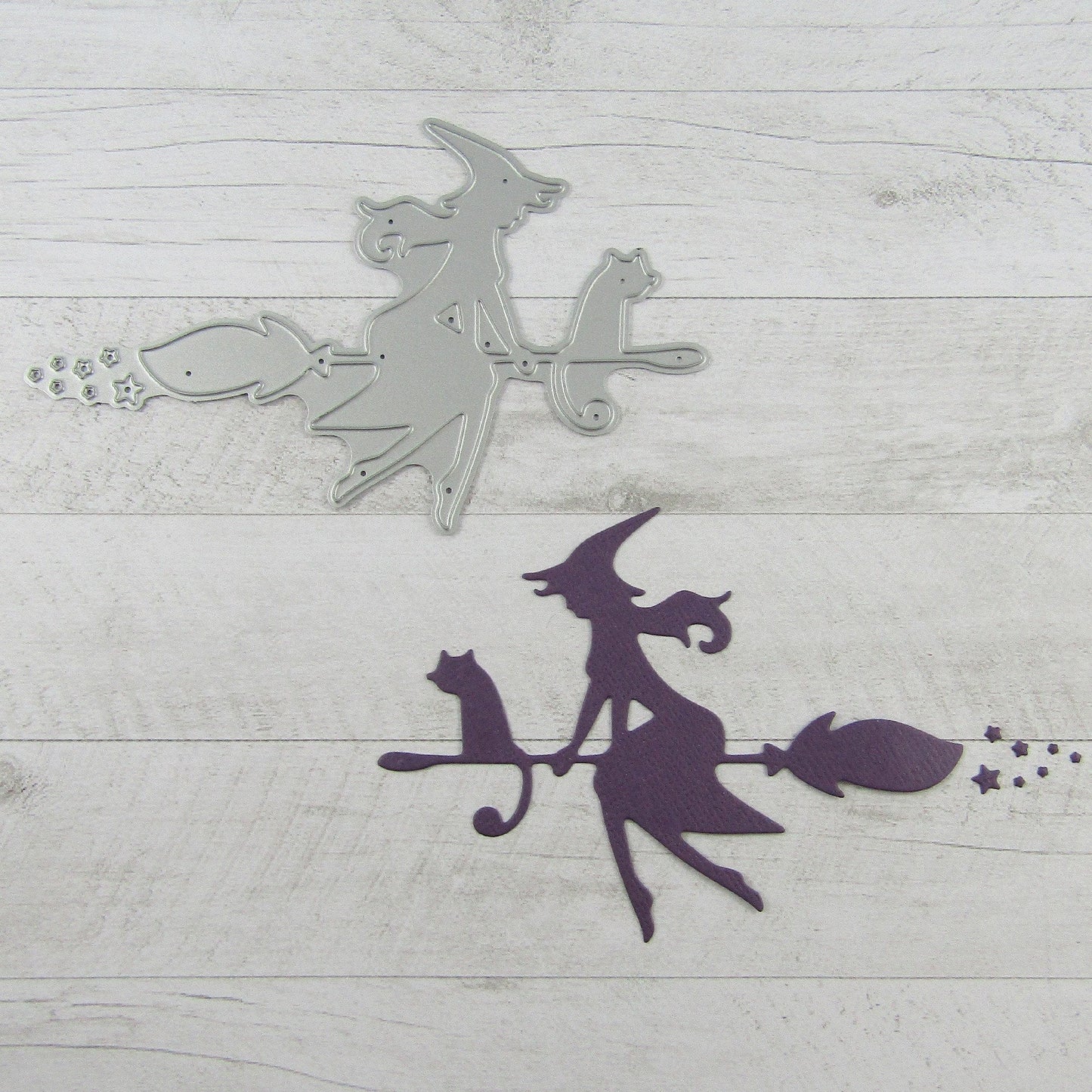 Halloween Broomstick Witch Cutting Die Carbon Steel Scrapbooking Card Making etc