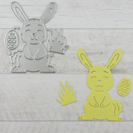 Easter Bunny Rabbit & Egg Cutting Die Carbon Steel Scrapbooking Card Making etc