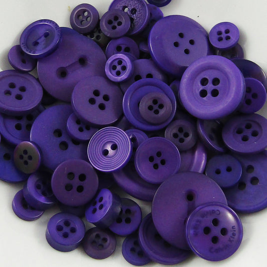 50gram Assorted Purple Sewing Buttons RESIN Crafts Jewellery Junk Journal