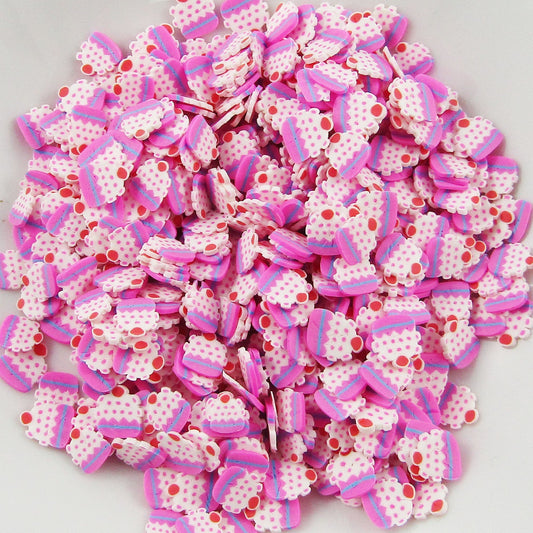 20g Pink Cupcake Polymer Clay Wafer Sprinkles Resin Mix-in Shaker Cards etc