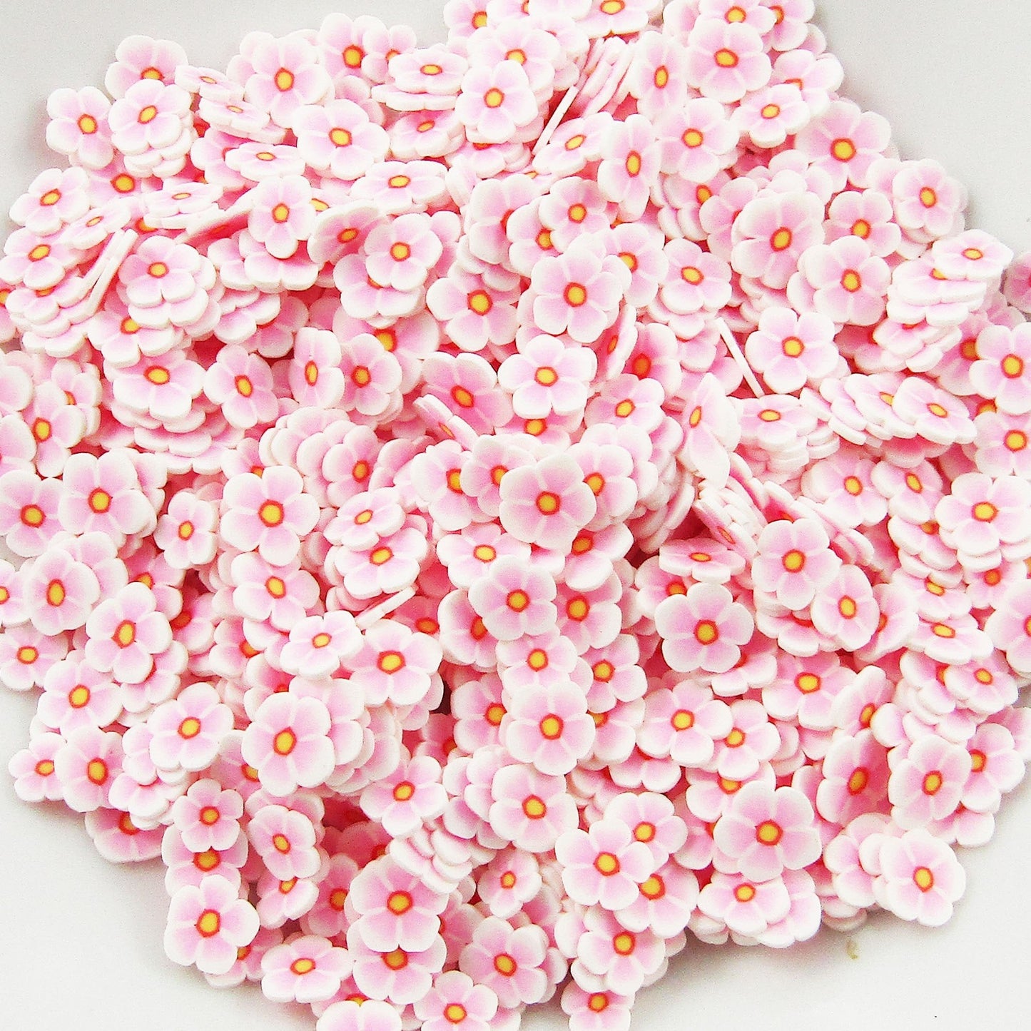 20g Pink Spring Flower Polymer Clay Wafer Sprinkles Resin Mix-in Shaker Cards