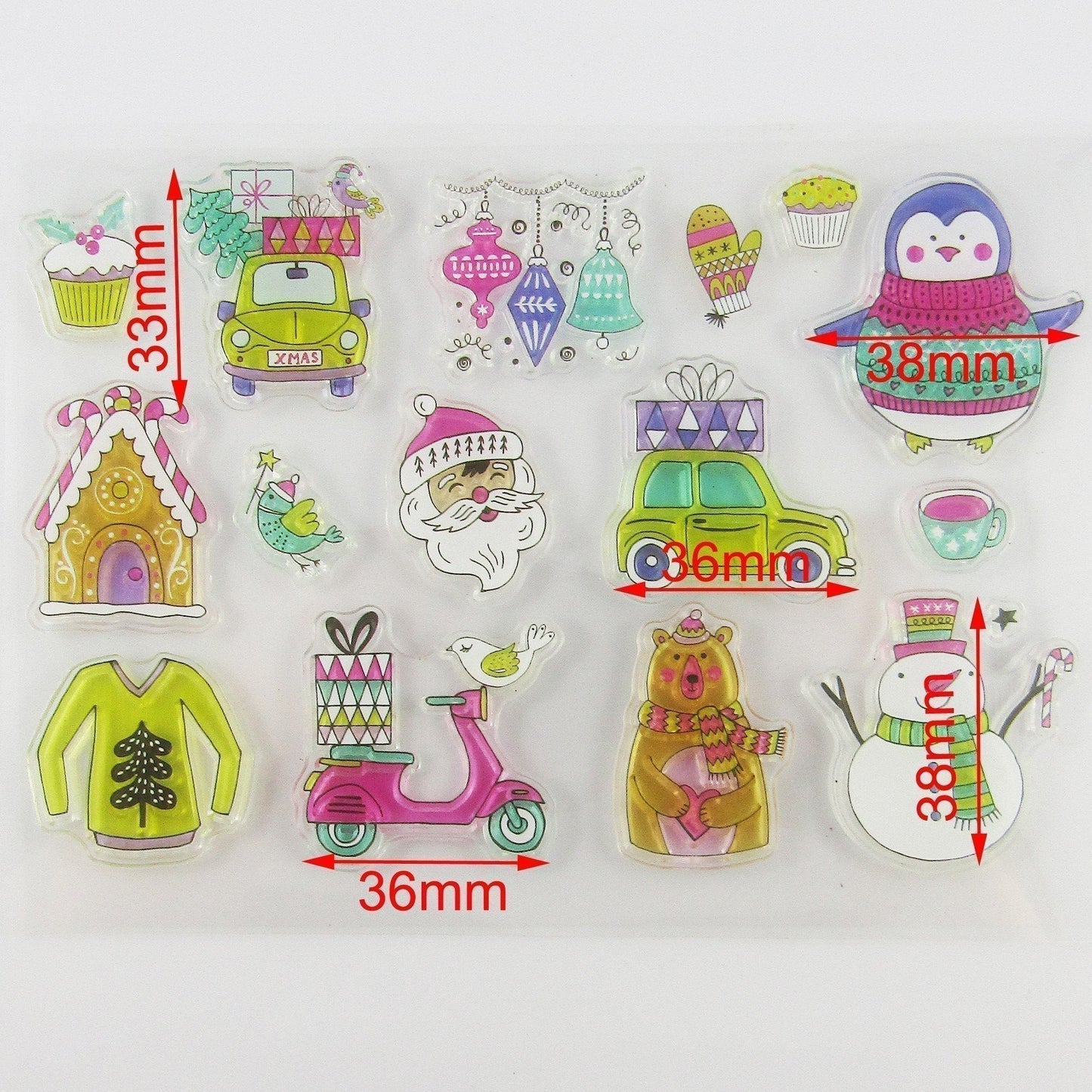 Winter Christmas Holidays Clear Stamp Silicone Rubber Scrapbooking Card Making