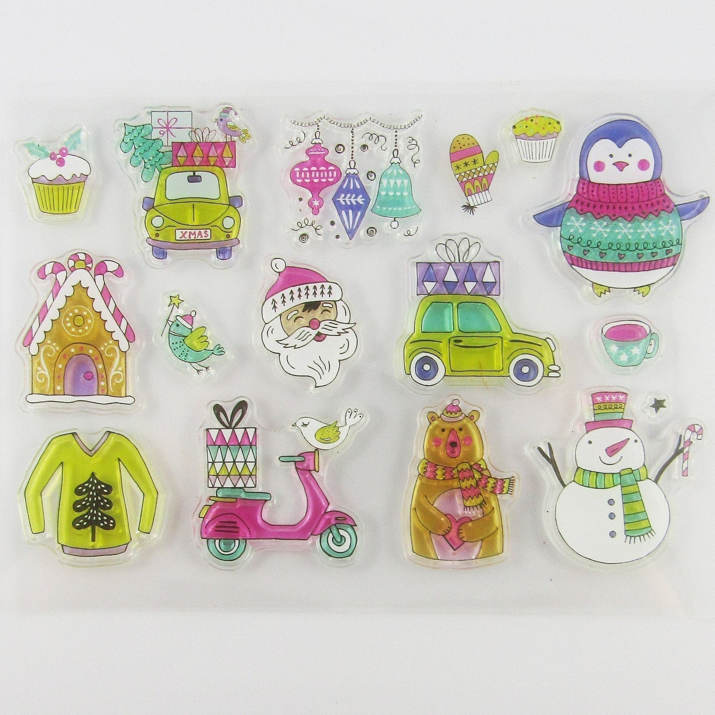 Winter Christmas Holidays Clear Stamp Silicone Rubber Scrapbooking Card Making