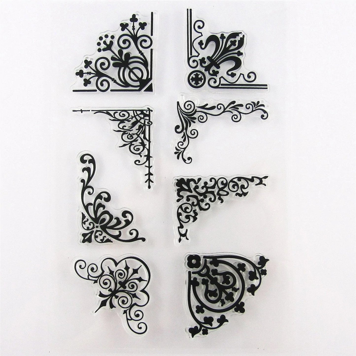 Accent Corners Clear Stamp Sheet Silicone Rubber Scrapbooking Card Making