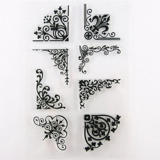 Accent Corners Clear Stamp Sheet Silicone Rubber Scrapbooking Card Making