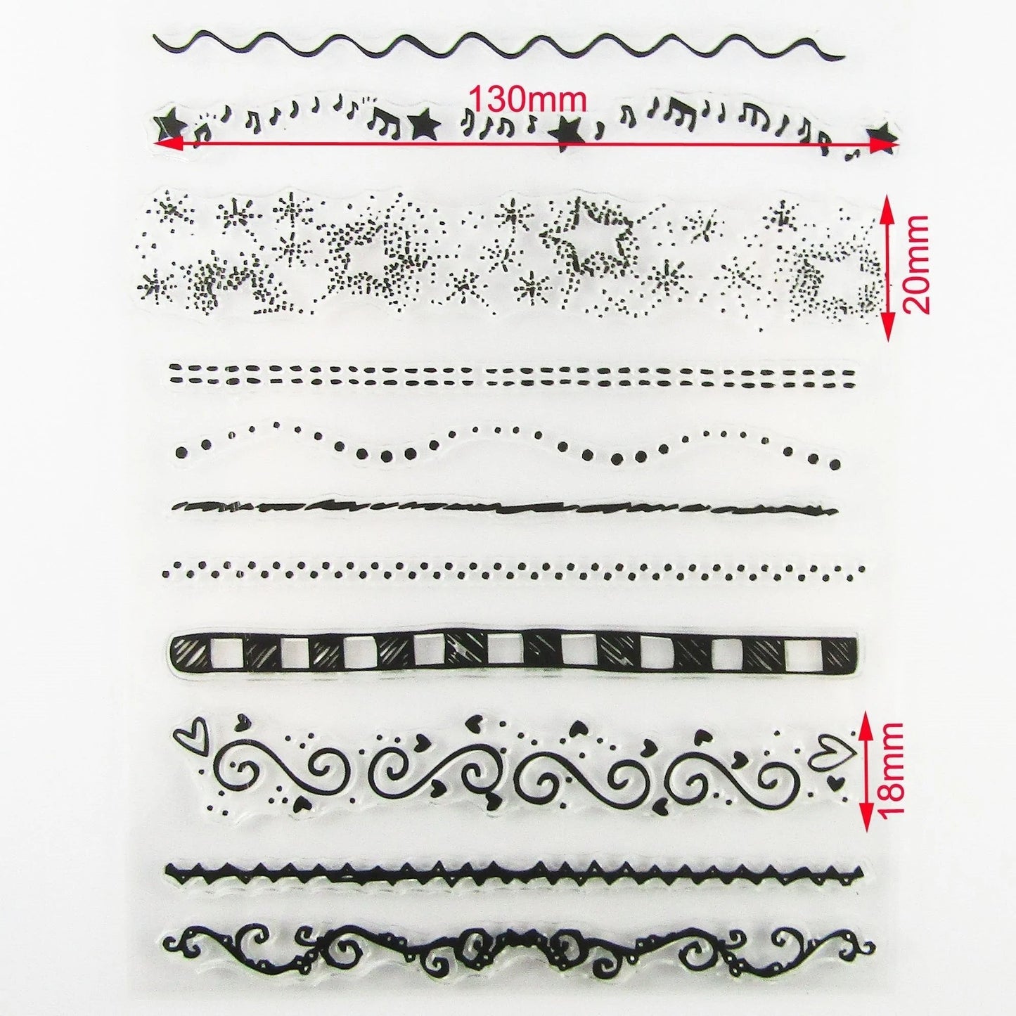 Decorative Borders Clear Stamp Silicone Rubber Scrapbooking Card Making