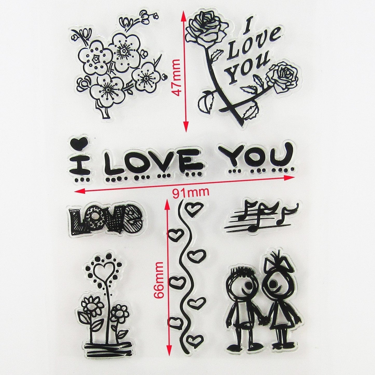 I Love You Valentine Clear Stamp Silicone Rubber Scrapbooking Card Making