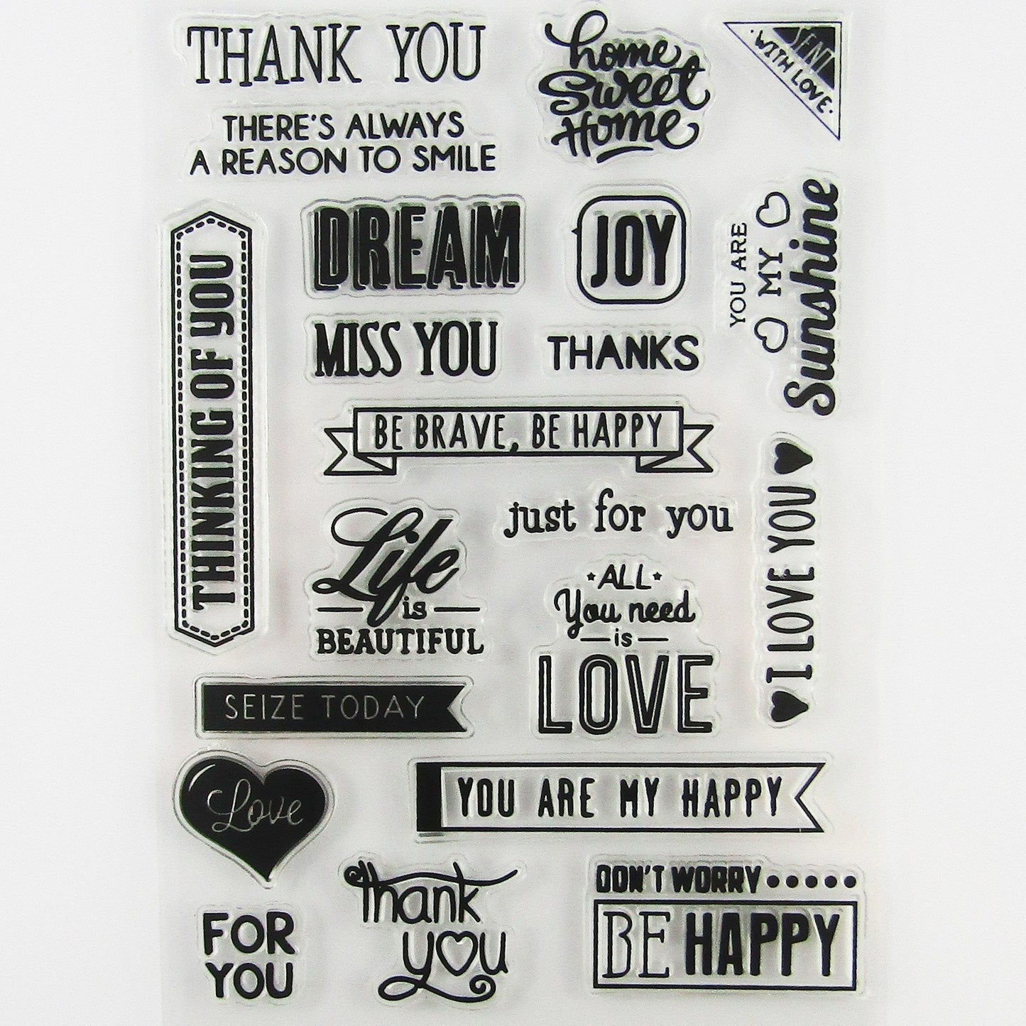 Inspirational Messages Clear Stamp Silicone Rubber Scrapbooking Card Making