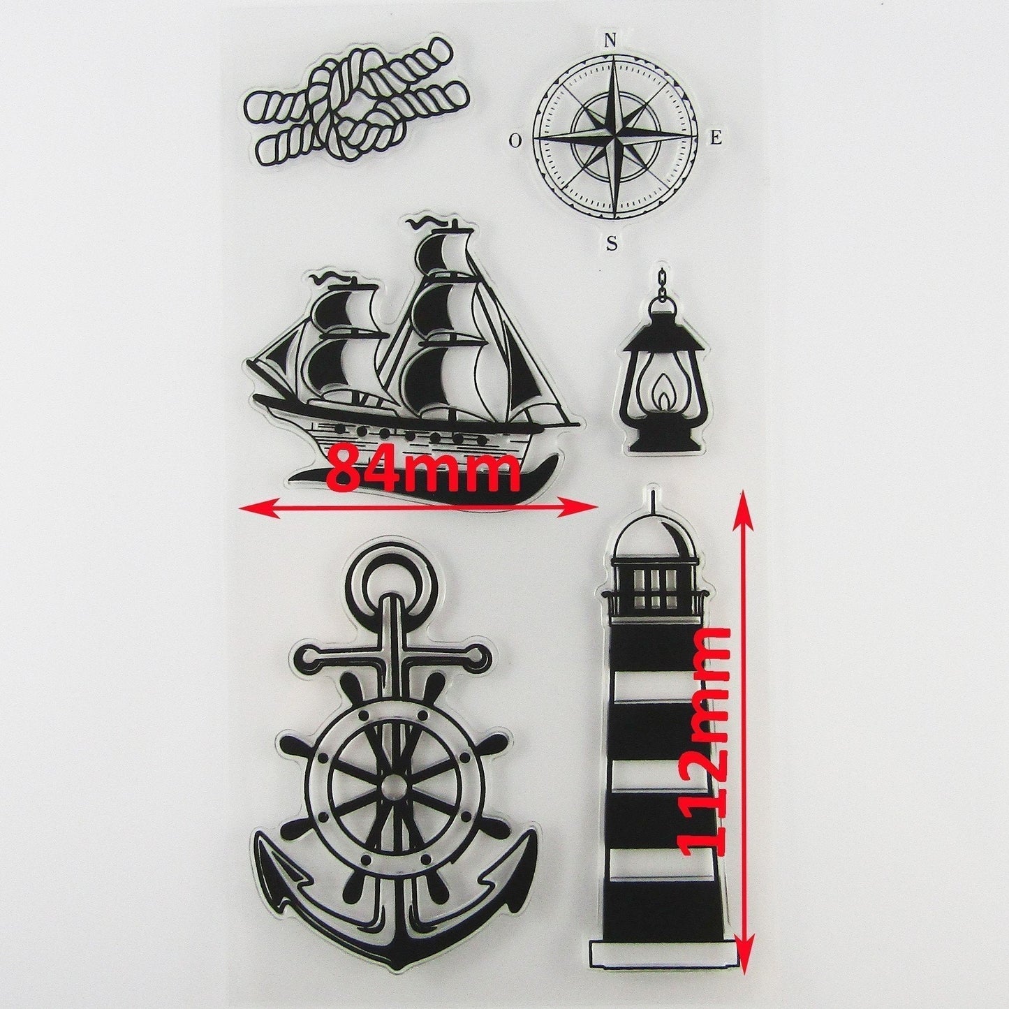 Marine Nautical Theme Clear Stamp Silicone Rubber Scrapbooking Card Making