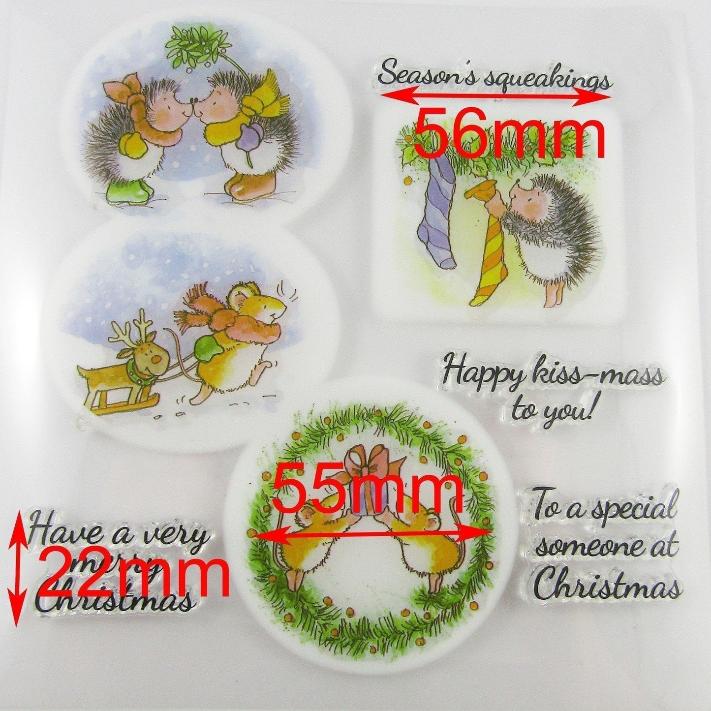 Seasons Squeakings Christmas Clear Stamp Silicone Rubber Scrapbooking Cards
