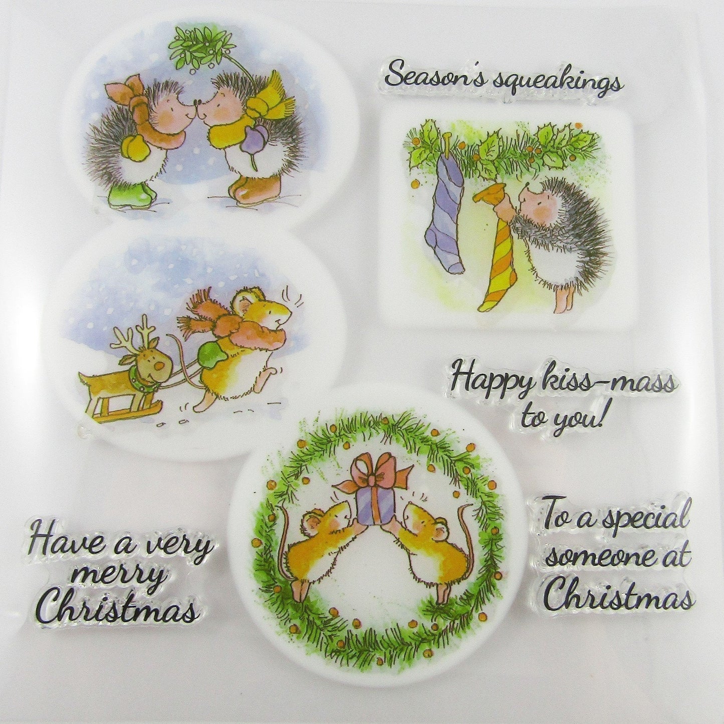 Seasons Squeakings Christmas Clear Stamp Silicone Rubber Scrapbooking Cards