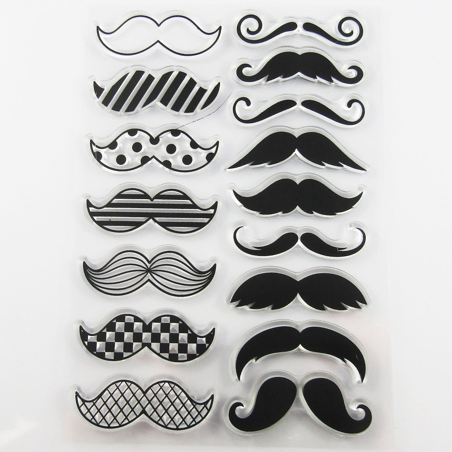 Movember Moustache Mo's Clear Stamp Sheet Silicone Journal Scrapbook Cards