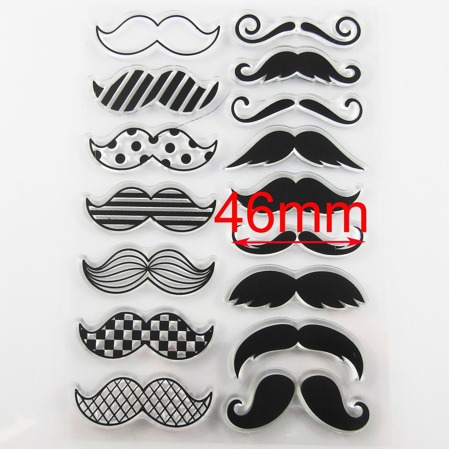 Movember Moustache Mo's Clear Stamp Sheet Silicone Journal Scrapbook Cards