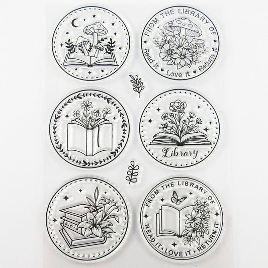 Flower Library Stamp Clear Stamp Sheet Silicone Rubber Journal Scrapbook Cards