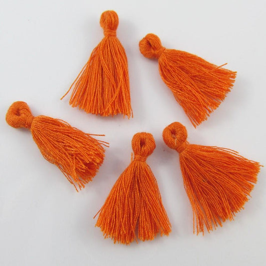 Burnt Orange Cotton Tassel Approx 25-30mm Suit Earring, Bracelet & More Pick Qty