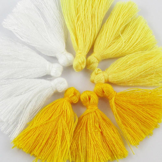 30pce Cotton Tassel Buttercup Theme Set Approx 25-30mm Earrings Bracelets etc