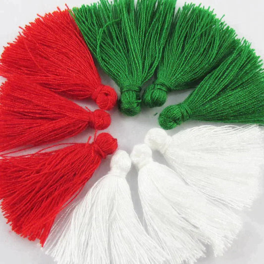 30pce Cotton Tassel Christmas Theme Set Approx 25-30mm Earrings Bracelets etc