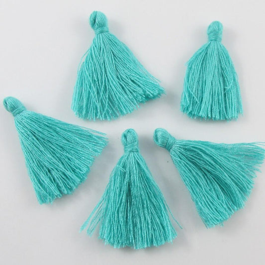 Turquoise Cotton Tassel Approx 25-30mm Suit Earrings, Bracelet & More Select Qty