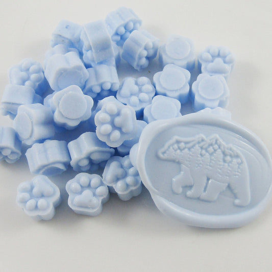 100pcs Blue Grey Sealing Wax Melt Particles for Wax Seals Wedding Cards Journal