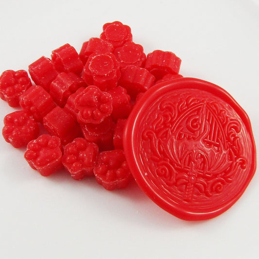 100pcs Red Sealing Wax Melt Particles for Wax Seals Wedding Cards Journal