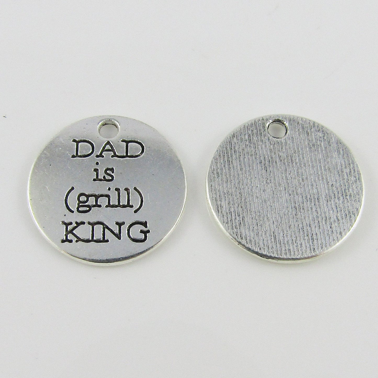 Bulk Dad is Grill King Charm Pendant Father Day Select Qty