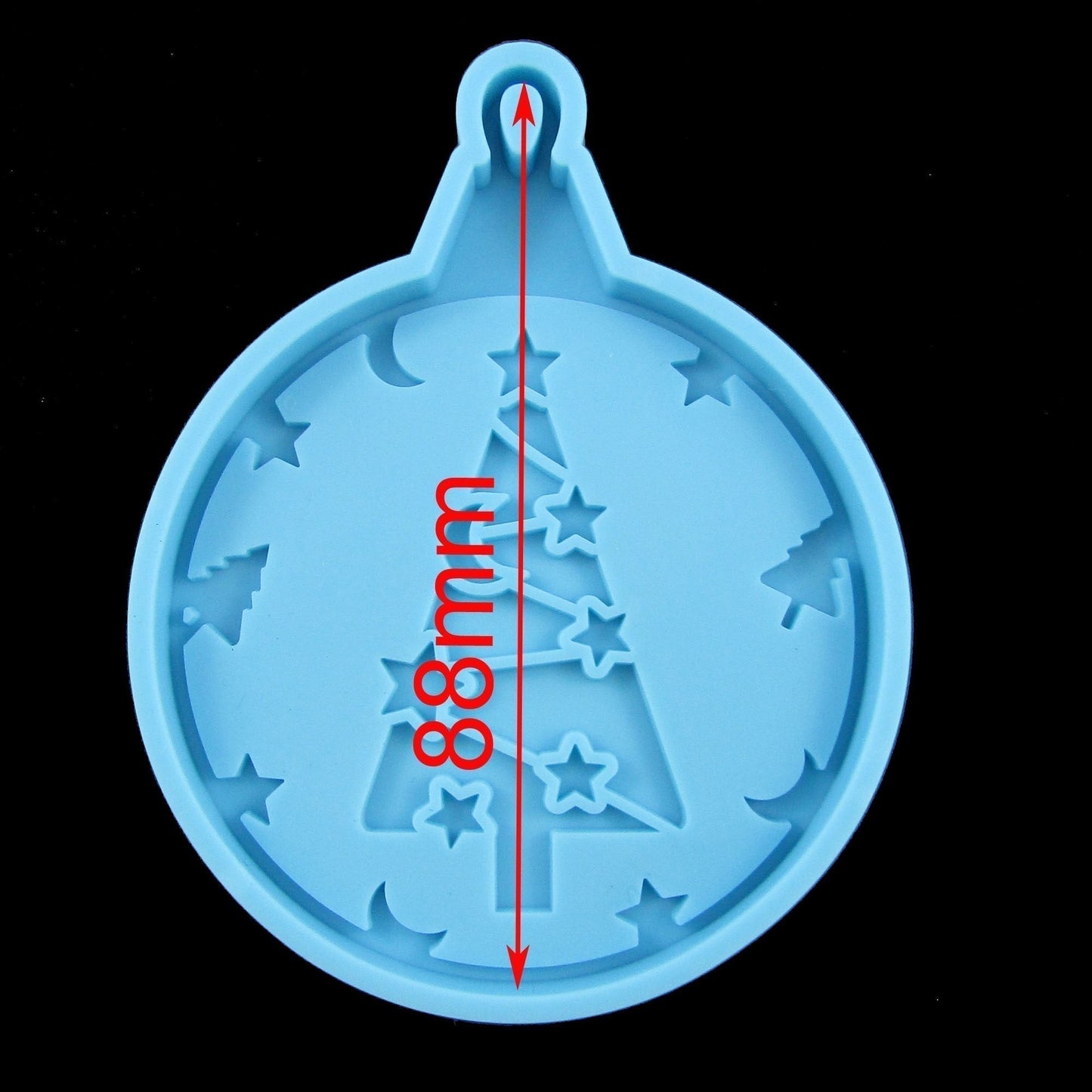 Christmas Tree Bauble Star Moon Pendant Silicone Mould for Epoxy Resin